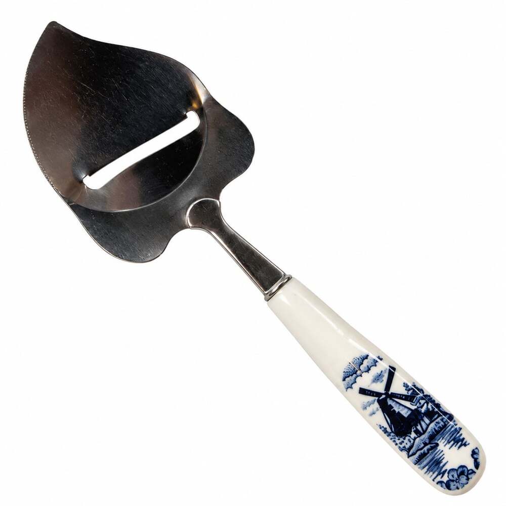 Delft Cheese Slicer Stainless Steel Blue Windmill Ceramic Handle